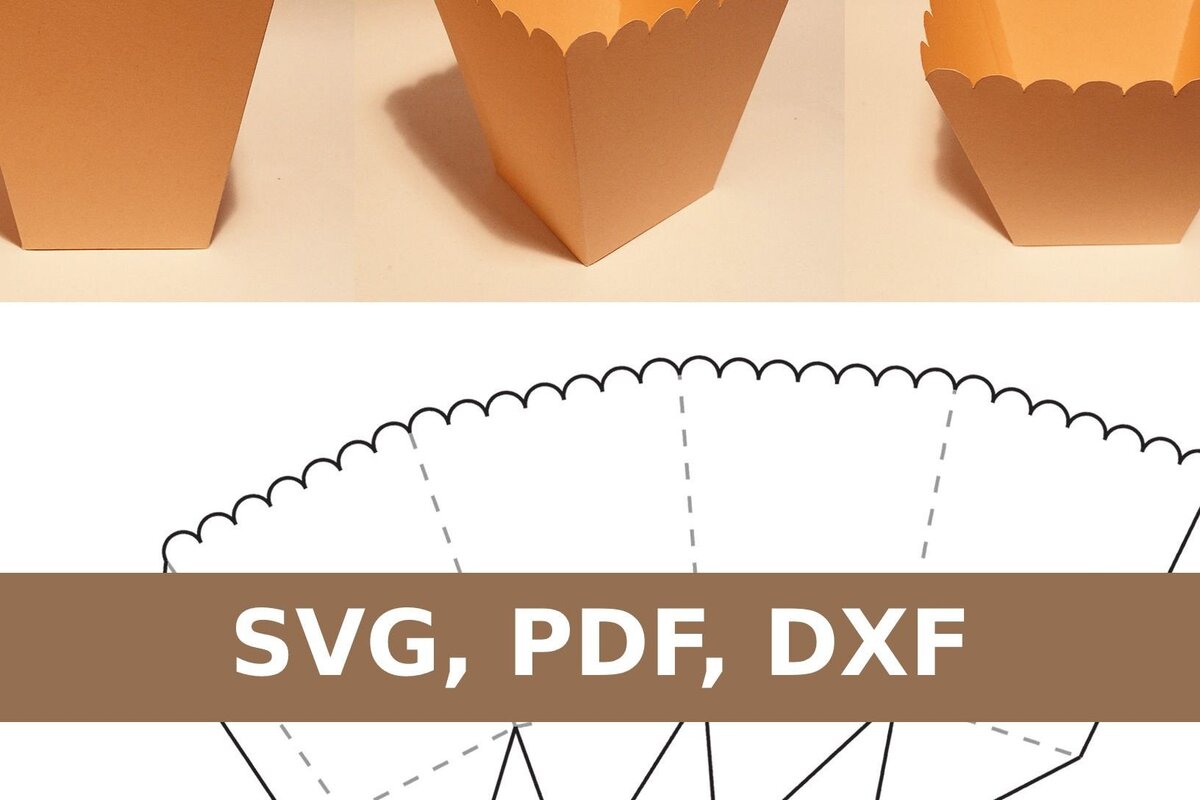 Intra απο ξύλο plywood 3mm-4mm πάχος – Κουτί ποπ κορν Δίασταση  20x20 cm INTRAFABR-33151927