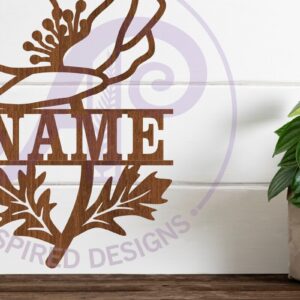 Intra απο ξύλο plywood 3mm-4mm πάχος – Πινακίδα ονόματος παπαρούνας Πρότυπο κοπής λέιζερ Δίασταση  20x20 cm INTRAFABR-78906519