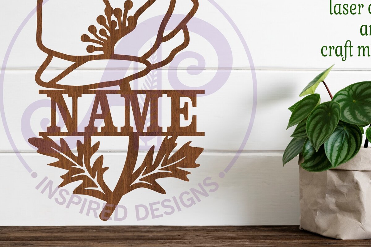 Intra απο ξύλο plywood 3mm-4mm πάχος – Πινακίδα ονόματος παπαρούνας Πρότυπο κοπής λέιζερ Δίασταση  20x20 cm INTRAFABR-78906519