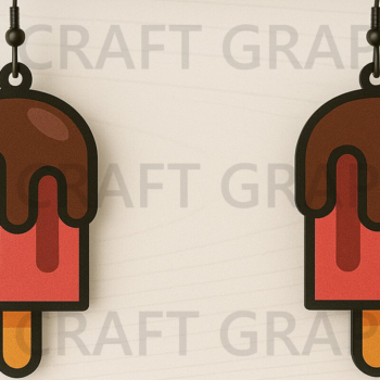 Intra απο ξύλο plywood 3mm-4mm πάχος – Σκουλαρίκια Popsicle Δίασταση  5x5 cm INTRAFABR-123127278 - Image 1