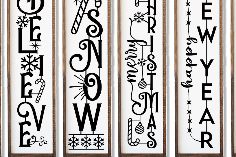 Intra απο ξύλο plywood 3mm-4mm πάχος – Αρχείο κοπής λέιζερ Porch Sign, Πρωτοχρονιά Δίασταση  40x30 cm INTRAFABR-48456502