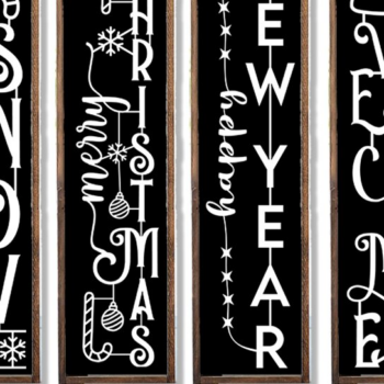 Intra απο ξύλο plywood 3mm-4mm πάχος – Αρχείο κοπής λέιζερ Porch Sign, Πρωτοχρονιά Δίασταση  40x30 cm INTRAFABR-48456502 - Image 2