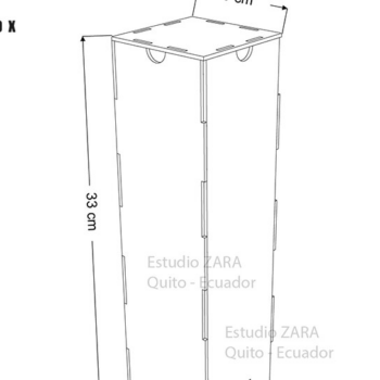 Intra απο ξύλο plywood 3mm-4mm πάχος – Χριστουγεννιάτικο κουτί κρασιού ή θήκη κρασιού X3 Δίασταση  20x20 cm INTRAFABR-119548035 - Image 4