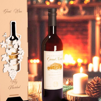 Intra απο ξύλο plywood 3mm-4mm πάχος – Χριστουγεννιάτικο κουτί κρασιού ή θήκη κρασιού X3 Δίασταση  20x20 cm INTRAFABR-119548035 - Image 5