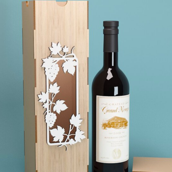 Intra απο ξύλο plywood 3mm-4mm πάχος – Χριστουγεννιάτικο κουτί κρασιού ή θήκη κρασιού X3 Δίασταση  20x20 cm INTRAFABR-119548035 - Image 6