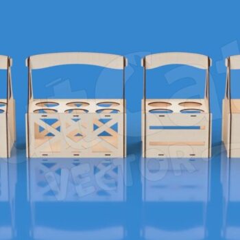 Intra απο ξύλο plywood 3mm-4mm πάχος – Φορητό κουτί για 2-8 μπουκάλια μπύρας Δίασταση  20x20 cm INTRAFABR-119310600 - Image 5