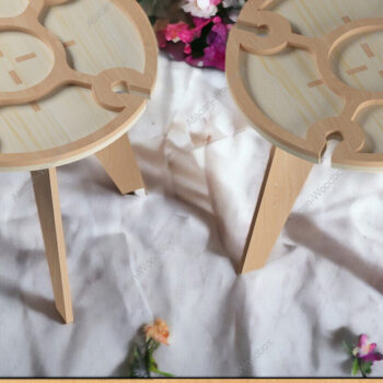 Intra απο ξύλο plywood 3mm-4mm πάχος – Φορητό τραπέζι κρασιού με ποτηροθήκη an Δίασταση  20x20 cm INTRAFABR-92299951 - Image 2