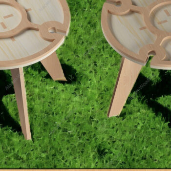 Intra απο ξύλο plywood 3mm-4mm πάχος – Φορητό τραπέζι κρασιού με ποτηροθήκη an Δίασταση  20x20 cm INTRAFABR-92299951 - Image 4