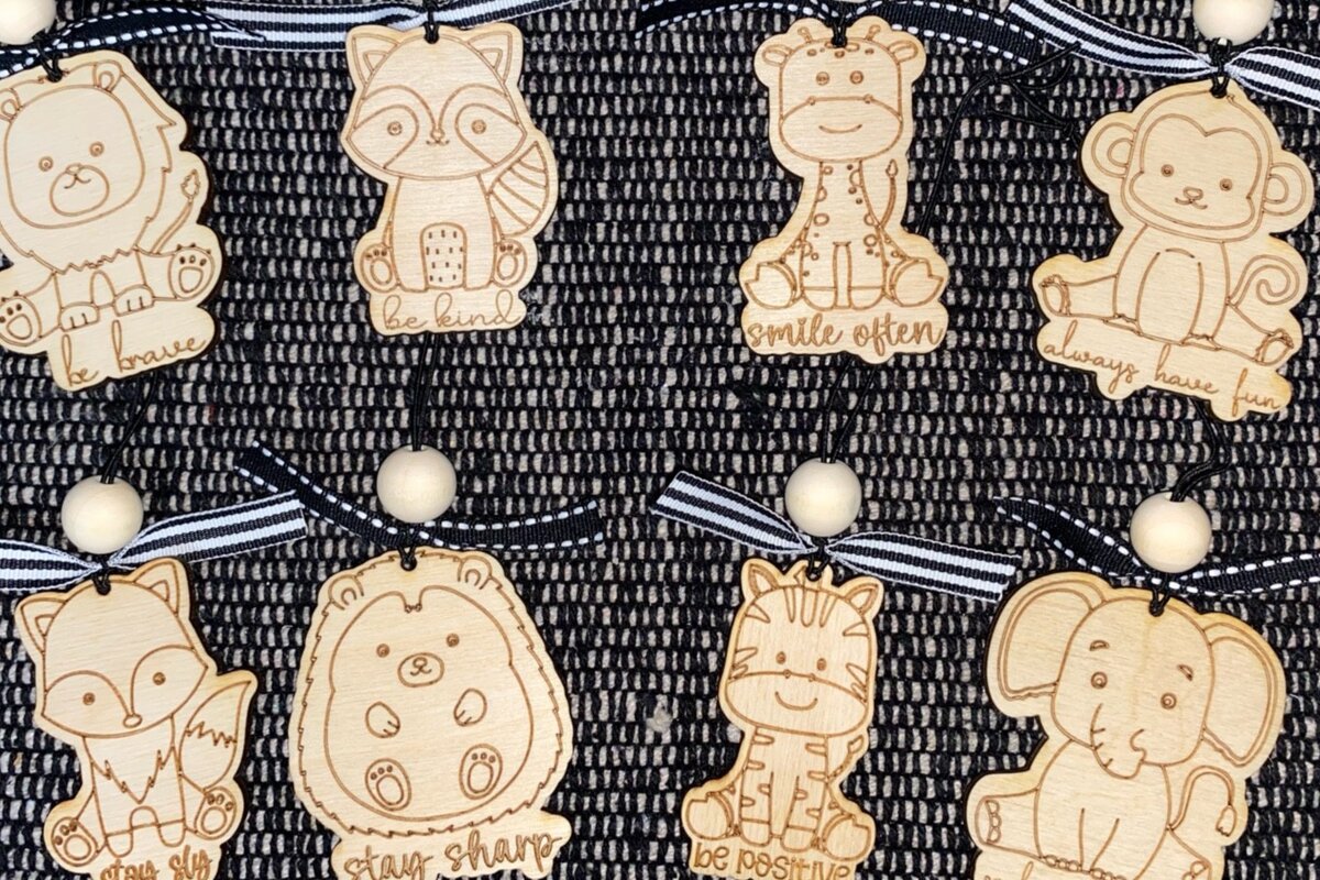 Intra απο ξύλο plywood 3mm-4mm πάχος – Λέιζερ δέσμης μπρελόκ Positive Animals Δίασταση  5x5 cm INTRAFABR-28433441