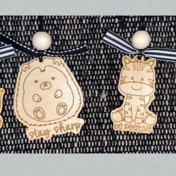 Intra απο ξύλο plywood 3mm-4mm πάχος – Λέιζερ δέσμης μπρελόκ Positive Animals Δίασταση  5x5 cm INTRAFABR-28433441 - Image 2