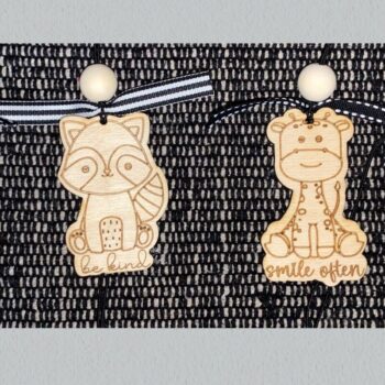 Intra απο ξύλο plywood 3mm-4mm πάχος – Λέιζερ δέσμης μπρελόκ Positive Animals Δίασταση  5x5 cm INTRAFABR-28433441 - Image 3