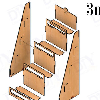 Intra απο ξύλο plywood 3mm-4mm πάχος – Ράφια λιανικής καρτ ποστάλ Αρχείο κοπής με λέιζερ Δίασταση  20x20 cm INTRAFABR-119530506 - Image 3