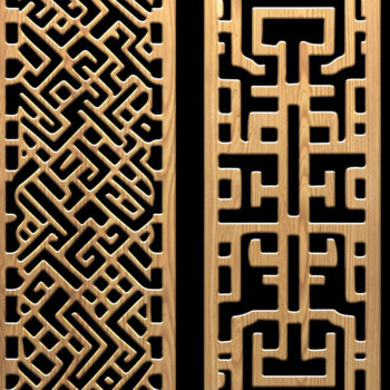 Intra απο ξύλο plywood 3mm-4mm πάχος – Σετ κοπής με λέιζερ ακριβείας Δίασταση 20x20 cm INTRAFABR-118187794 - Image 2