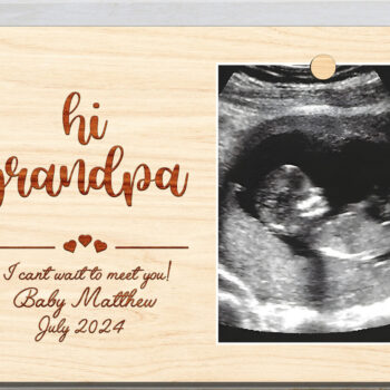 Intra απο ξύλο plywood 3mm-4mm πάχος – Ανακοίνωση εγκυμοσύνης παππούς Δίασταση  20x20 cm INTRAFABR-97023179 - Image 1