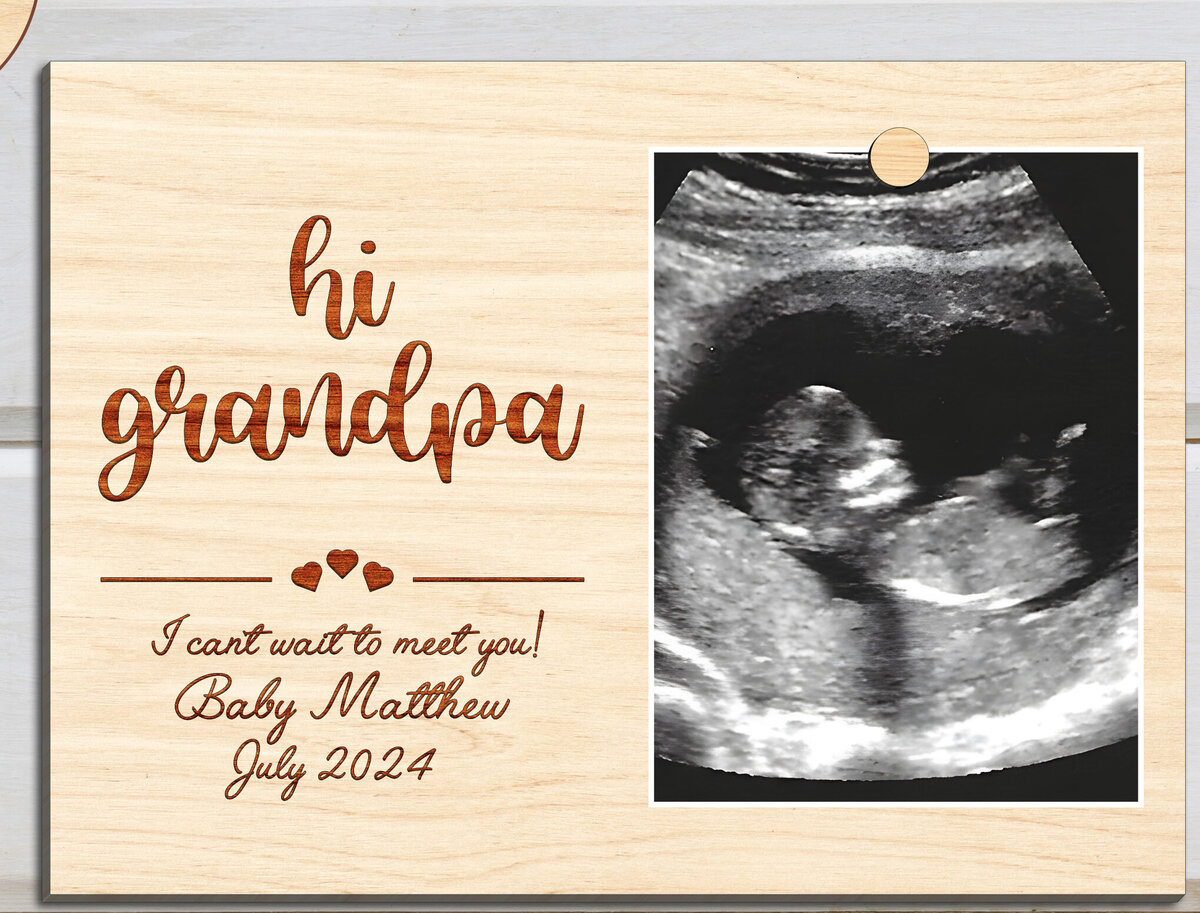 Intra απο ξύλο plywood 3mm-4mm πάχος – Ανακοίνωση εγκυμοσύνης παππούς Δίασταση  20x20 cm INTRAFABR-97023179