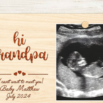 Intra απο ξύλο plywood 3mm-4mm πάχος – Ανακοίνωση εγκυμοσύνης παππούς Δίασταση  20x20 cm INTRAFABR-97023179 - Image 2