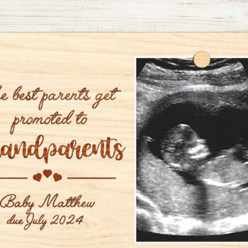 Intra απο ξύλο plywood 3mm-4mm πάχος – Ανακοίνωση εγκυμοσύνης Γονείς Παππούς Δίασταση 20x20 cm INTRAFABR-97023502 - Image 2