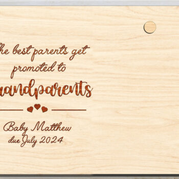 Intra απο ξύλο plywood 3mm-4mm πάχος – Ανακοίνωση εγκυμοσύνης Γονείς Παππούς Δίασταση 20x20 cm INTRAFABR-97023502 - Image 4