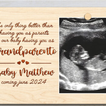 Intra απο ξύλο plywood 3mm-4mm πάχος – Ανακοίνωση Εγκυμοσύνης προς Γονείς Δίασταση  20x20 cm INTRAFABR-97022366 - Image 1