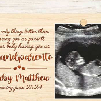 Intra απο ξύλο plywood 3mm-4mm πάχος – Ανακοίνωση Εγκυμοσύνης προς Γονείς Δίασταση  20x20 cm INTRAFABR-97022366 - Image 2