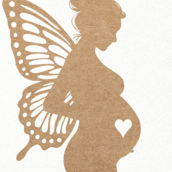 Intra απο ξύλο plywood 3mm-4mm πάχος – Εγκυμοσύνη, Σιλουέτα έγκυων γυναικών Δίασταση 20x20 cm INTRAFABR-104082383 - Image 1