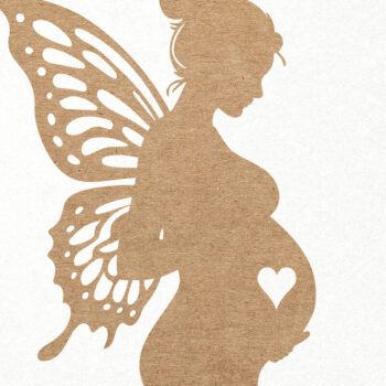 Intra απο ξύλο plywood 3mm-4mm πάχος – Εγκυμοσύνη, Σιλουέτα έγκυων γυναικών Δίασταση  20x20 cm INTRAFABR-104082103 - Image 1