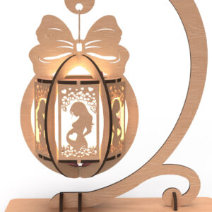 Intra απο ξύλο plywood 3mm-4mm πάχος – Φανάρι Έγκυος Μαμά – 3D Light Δίασταση  20x20 cm INTRAFABR-119035500