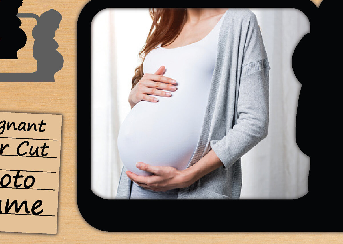 Intra απο ξύλο plywood 3mm-4mm πάχος – Έγκυος κορνίζα φωτογραφιών, τέχνη τοίχου Δίασταση  40x30 cm INTRAFABR-68073106