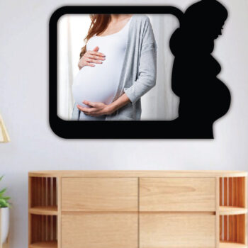 Intra απο ξύλο plywood 3mm-4mm πάχος – Έγκυος κορνίζα φωτογραφιών, τέχνη τοίχου Δίασταση  40x30 cm INTRAFABR-68073106 - Image 2