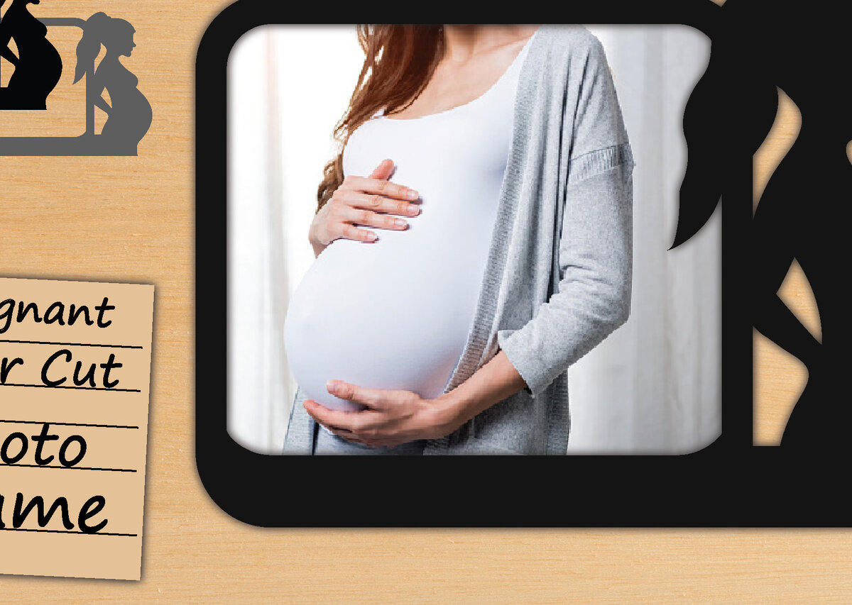 Intra απο ξύλο plywood 3mm-4mm πάχος – Έγκυος κορνίζα φωτογραφιών, τέχνη τοίχου Δίασταση  40x30 cm INTRAFABR-68071956