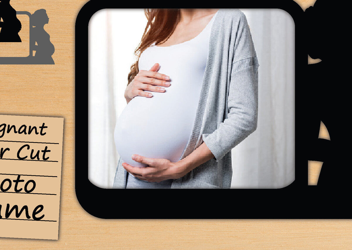 Intra απο ξύλο plywood 3mm-4mm πάχος – Έγκυος κορνίζα φωτογραφιών, τέχνη τοίχου Δίασταση  40x30 cm INTRAFABR-68072064