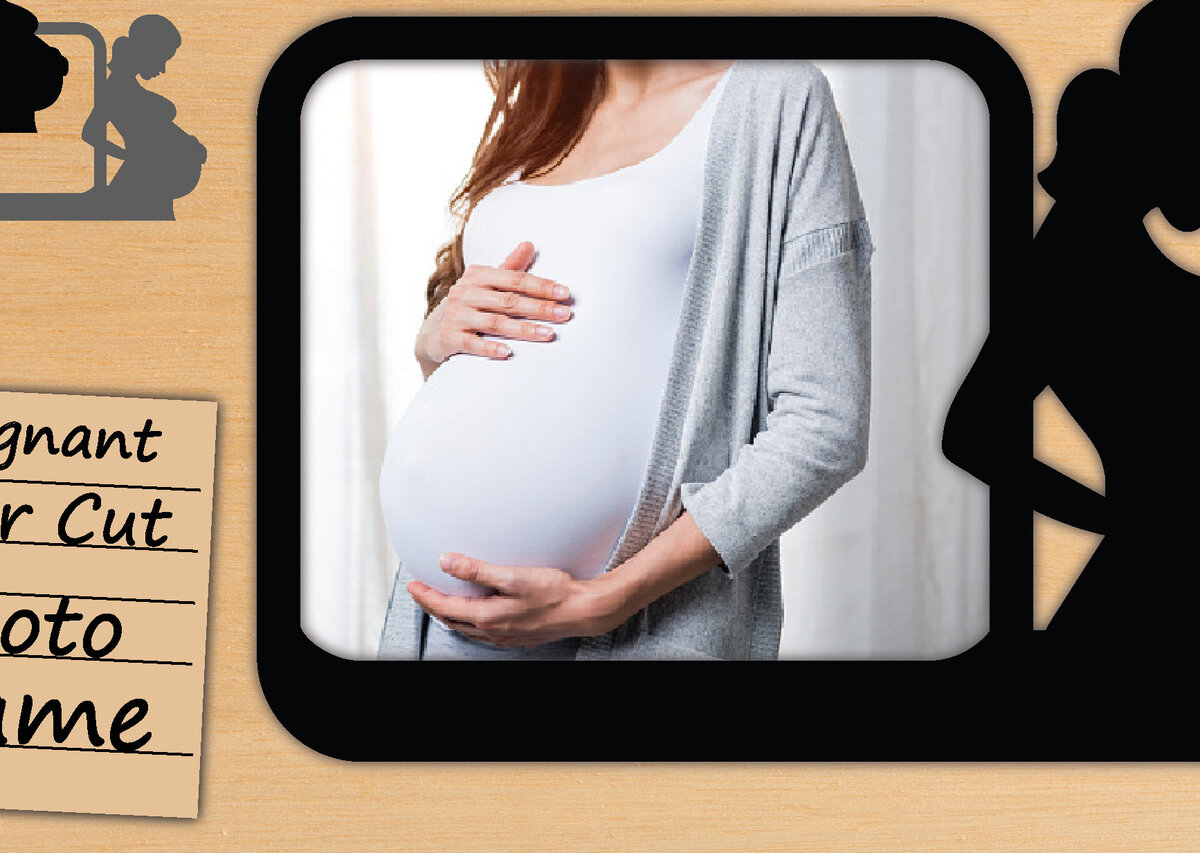 Intra απο ξύλο plywood 3mm-4mm πάχος – Έγκυος κορνίζα φωτογραφιών, τέχνη τοίχου Δίασταση  40x30 cm INTRAFABR-68072274