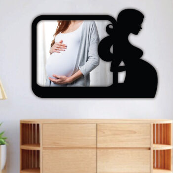 Intra απο ξύλο plywood 3mm-4mm πάχος – Έγκυος κορνίζα φωτογραφιών, τέχνη τοίχου Δίασταση  40x30 cm INTRAFABR-68072612 - Image 2