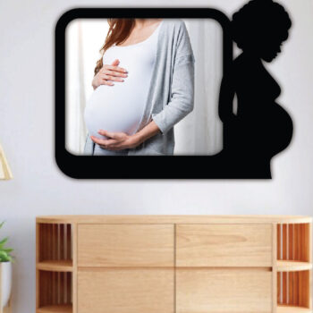 Intra απο ξύλο plywood 3mm-4mm πάχος – Έγκυος κορνίζα φωτογραφιών, τέχνη τοίχου Δίασταση  40x30 cm INTRAFABR-68072977 - Image 2