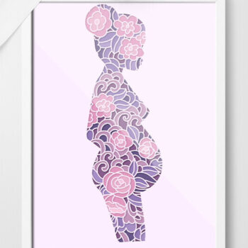 Intra απο ξύλο plywood 3mm-4mm πάχος – Έγκυος Γυναίκα Papercut/ Δίασταση 20x20 cm INTRAFABR-83245816 - Image 2