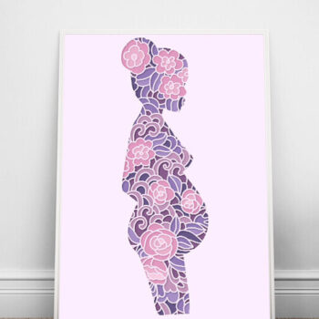 Intra απο ξύλο plywood 3mm-4mm πάχος – Έγκυος Γυναίκα Papercut/ Δίασταση 20x20 cm INTRAFABR-83245816 - Image 3