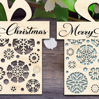 Intra απο ξύλο plywood 3mm-4mm πάχος – Δώρο Χριστουγεννιάτικη πινακίδα W/Nowflakes Δίασταση 20x20 cm INTRAFABR-35105150 - Image 1