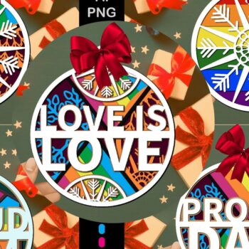 Intra απο ξύλο plywood 3mm-4mm πάχος – Πακέτο χριστουγεννιάτικων στολιδιών Pride Δίασταση 20x20 cm INTRAFABR-44930106 - Image 1