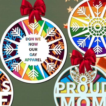 Intra απο ξύλο plywood 3mm-4mm πάχος – Πακέτο χριστουγεννιάτικων στολιδιών Pride Δίασταση 20x20 cm INTRAFABR-44930106 - Image 7