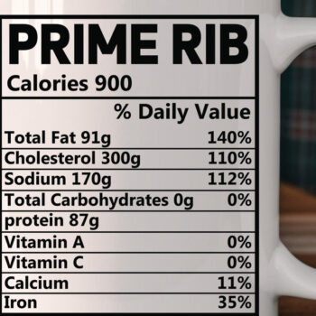 Intra απο ξύλο plywood 3mm-4mm πάχος – Prime Rib Nutrition Facts Design Δίασταση  40x30 cm INTRAFABR-104122228 - Image 1