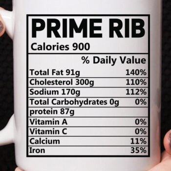 Intra απο ξύλο plywood 3mm-4mm πάχος – Prime Rib Nutrition Facts Design Δίασταση  40x30 cm INTRAFABR-104122228 - Image 2