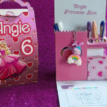 Intra απο ξύλο plywood 3mm-4mm πάχος – Κουτί δώρου Princess Activity Stationary Δίασταση  20x20 cm INTRAFABR-110059142 - Image 2