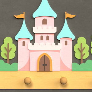 Intra απο ξύλο plywood 3mm-4mm πάχος – Princess Castle Wall Hook Δίασταση  20x20 cm INTRAFABR-124820672