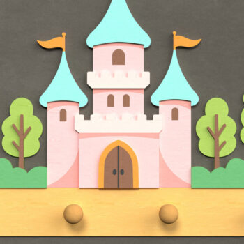 Intra απο ξύλο plywood 3mm-4mm πάχος – Princess Castle Wall Hook Δίασταση  20x20 cm INTRAFABR-124820672 - Image 1