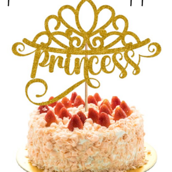 Intra απο ξύλο plywood 3mm-4mm πάχος – Princess Crown Cake Topper DXF Δίασταση  20x20 cm INTRAFABR-15098329 - Image 1