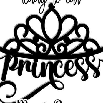 Intra απο ξύλο plywood 3mm-4mm πάχος – Princess Crown Cake Topper DXF Δίασταση  20x20 cm INTRAFABR-15098329 - Image 2