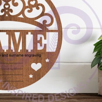 Intra απο ξύλο plywood 3mm-4mm πάχος – Στατιστικά στοιχεία για το νεογέννητο μωρό Princess Crown, Γέννηση Δίασταση  20x20 cm INTRAFABR-97685582 - Image 1