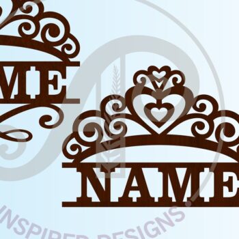 Intra απο ξύλο plywood 3mm-4mm πάχος – Σήμα ονόματος Princess Crown Tiara Δίασταση  20x20 cm INTRAFABR-67102188 - Image 3