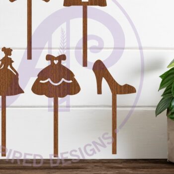 Intra απο ξύλο plywood 3mm-4mm πάχος – Princess Cupcake Topper Laser Δίασταση  20x20 cm INTRAFABR-101208961 - Image 3