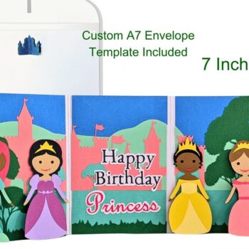 Intra απο ξύλο plywood 3mm-4mm πάχος – Princess Dolls Playset Κάρτα γενεθλίων 3D Δίασταση  20x20 cm INTRAFABR-115734677 - Image 6